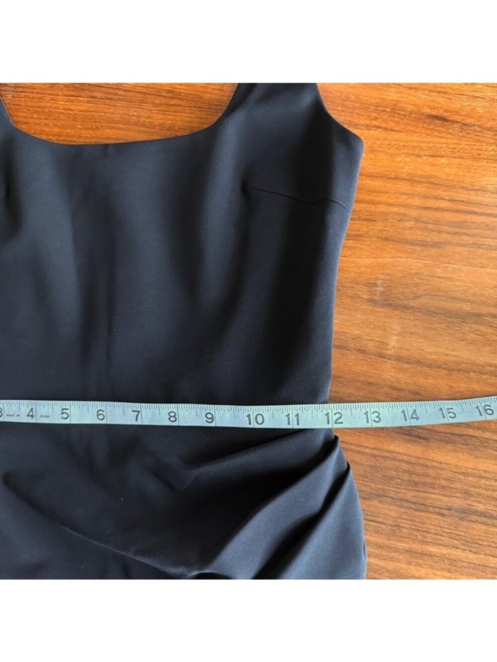 CUSHNIE Black Square Neck Ruched Side Slit Dress sz 0 - Picture 14 of 16